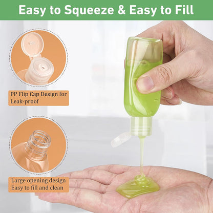 Travel Bottles for Toiletries 5 Pack 2oz TSA Approved Squeeze Bottle