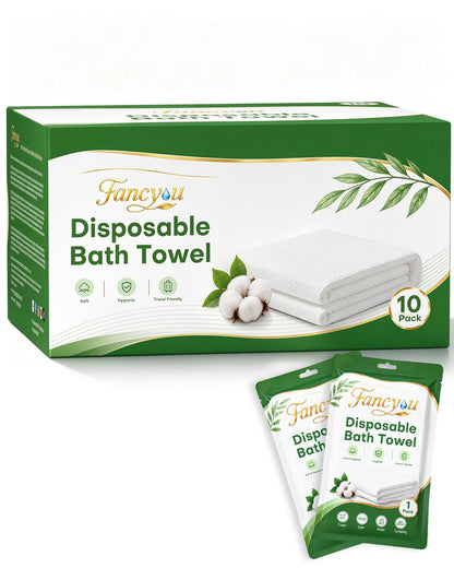 10 Pack Disposable Bath Towels Travel Towel for Body 55" x 27.5"