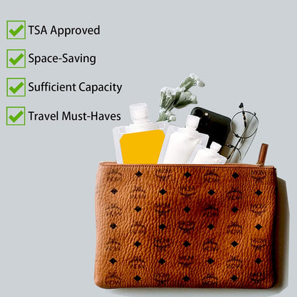 18 PCS Travel Pouches - TSA Approved Makeup Packing Bags - Leak Proof Travel Size Toiletries Containers