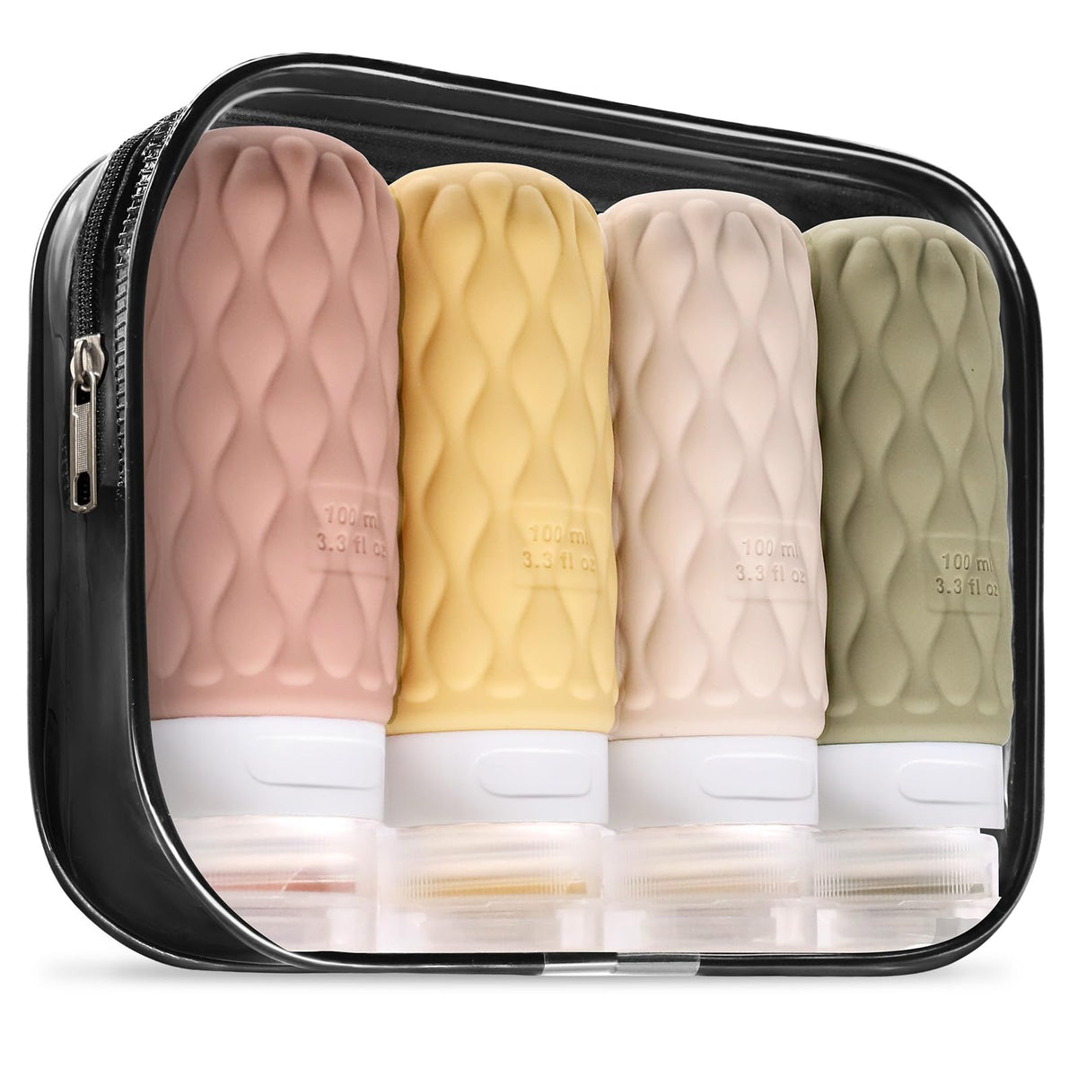 Travel Bottles for Toiletries Silicone Travel Size Containers 3.4oz 1.7oz