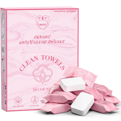 Compressed Towel Tablets, Disposable Washcloths, XL 20 Count 12 x 9 Inch
