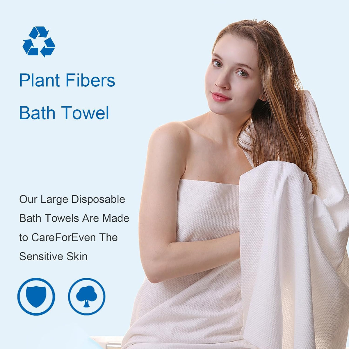 THMINS 20 Pack Disposable Bath Towels Extra Large, 27.5"x55" Shower Towels