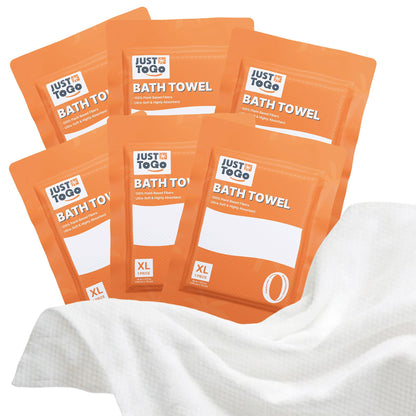 Disposable Bath Towels, 55 x 27.5 in, Vacuum Compressed, 3 Pack