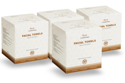 LUXU Face Towels,Ultra‑Soft Facial Towels,Extra Thick Disposable Face Towel