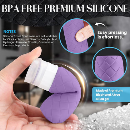 Silevoler Travel Bottles for Toiletries, TSA-Approved Travel Size Container