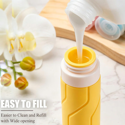 15 Pack Travel Bottles for Toiletries,Silicone Toiletry Containers,Colorful