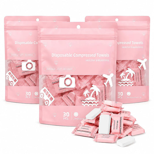 90PCS Compressed Towel Tablets, Disposable Face Towels for Travel & Hiking