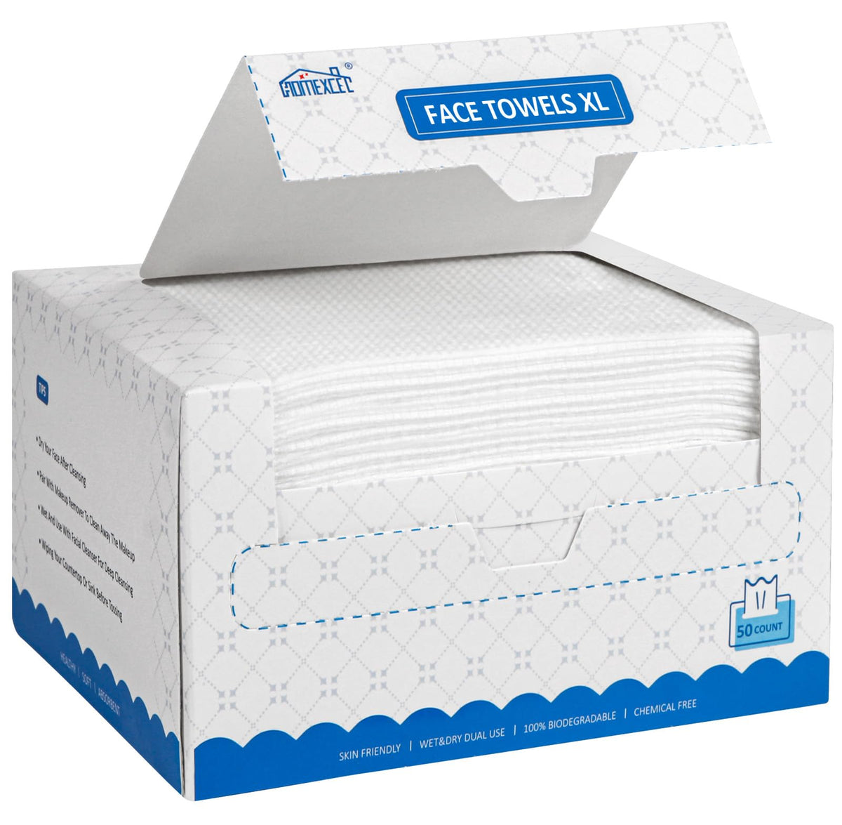 HOMEXCEL Face Towels, Disposable Face Towelette Ultra Soft & Absorbent