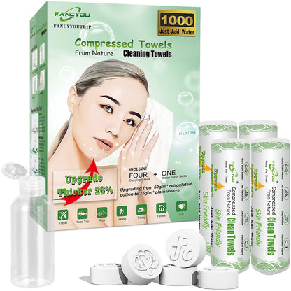 Compressed Towel Tablets 100 Count, Disposable Washcloths