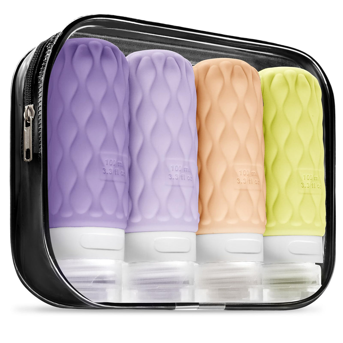 Travel Bottles for Toiletries Silicone Travel Size Containers 3.4oz 1.7oz