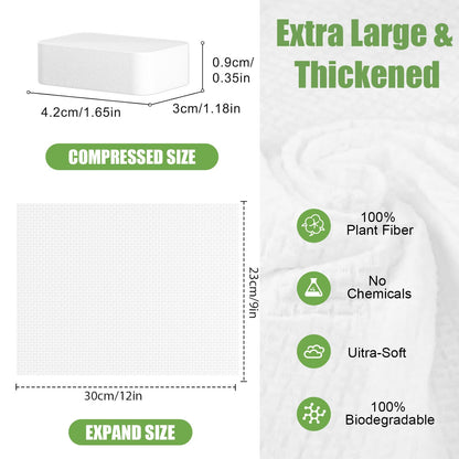 Compressed Towels Disposable Face Towel Disposable Washcloths 50 Count
