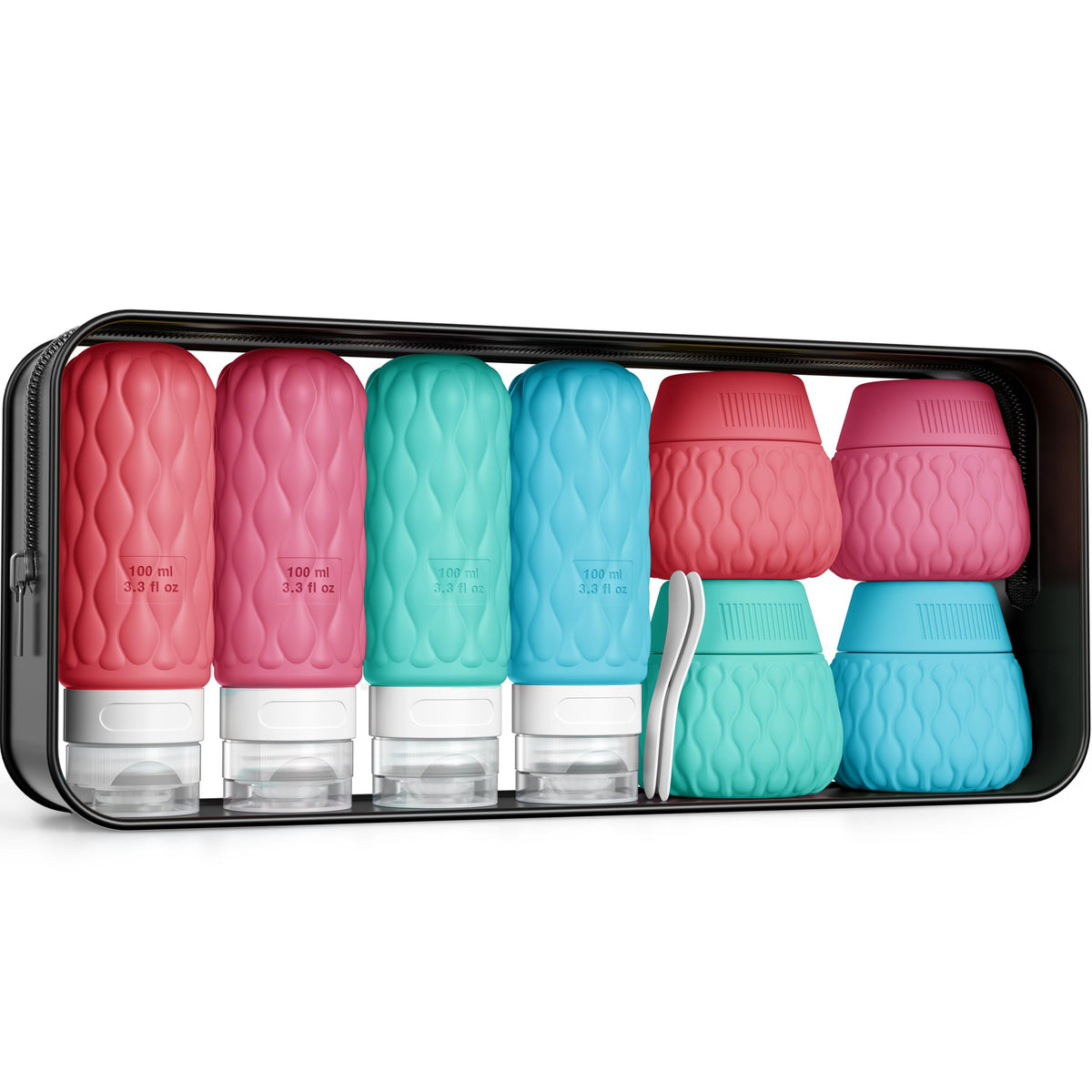 Travel Bottles for Toiletries Silicone Travel Size Containers 3.4oz 1.7oz