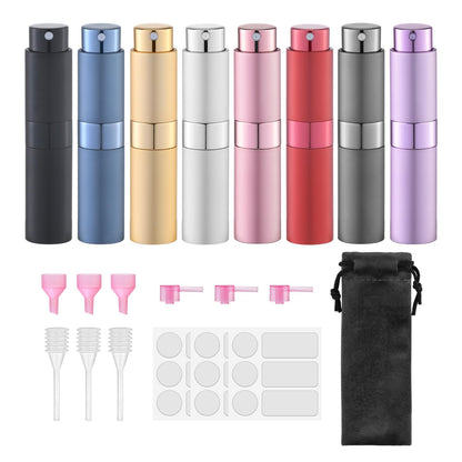 8ml Travel Perfume Bottle Refillable, Atomizer Sprayer for Cologne 3PCS
