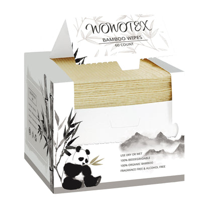 WOWOTEX Travel Size Disposable Face Towels, Ultra Soft Dry Wipes, 30 Count