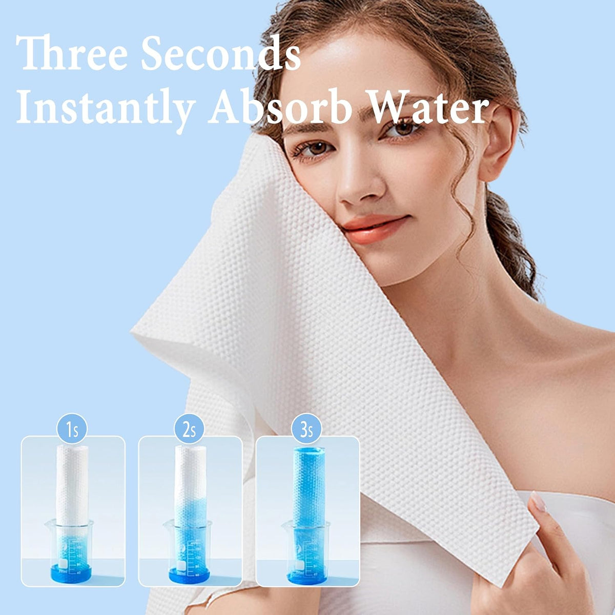 100PCS Disposable Towel, 28" ×12" Disposable Hair Towel for Spa Travel