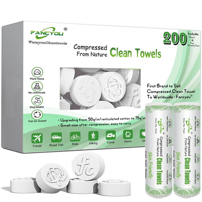 Compressed Towel Tablets 100 Count, Disposable Washcloths