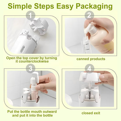 4-in-1 Travel Dispenser Bottle, TSA Approved Leakproof Set(Green)