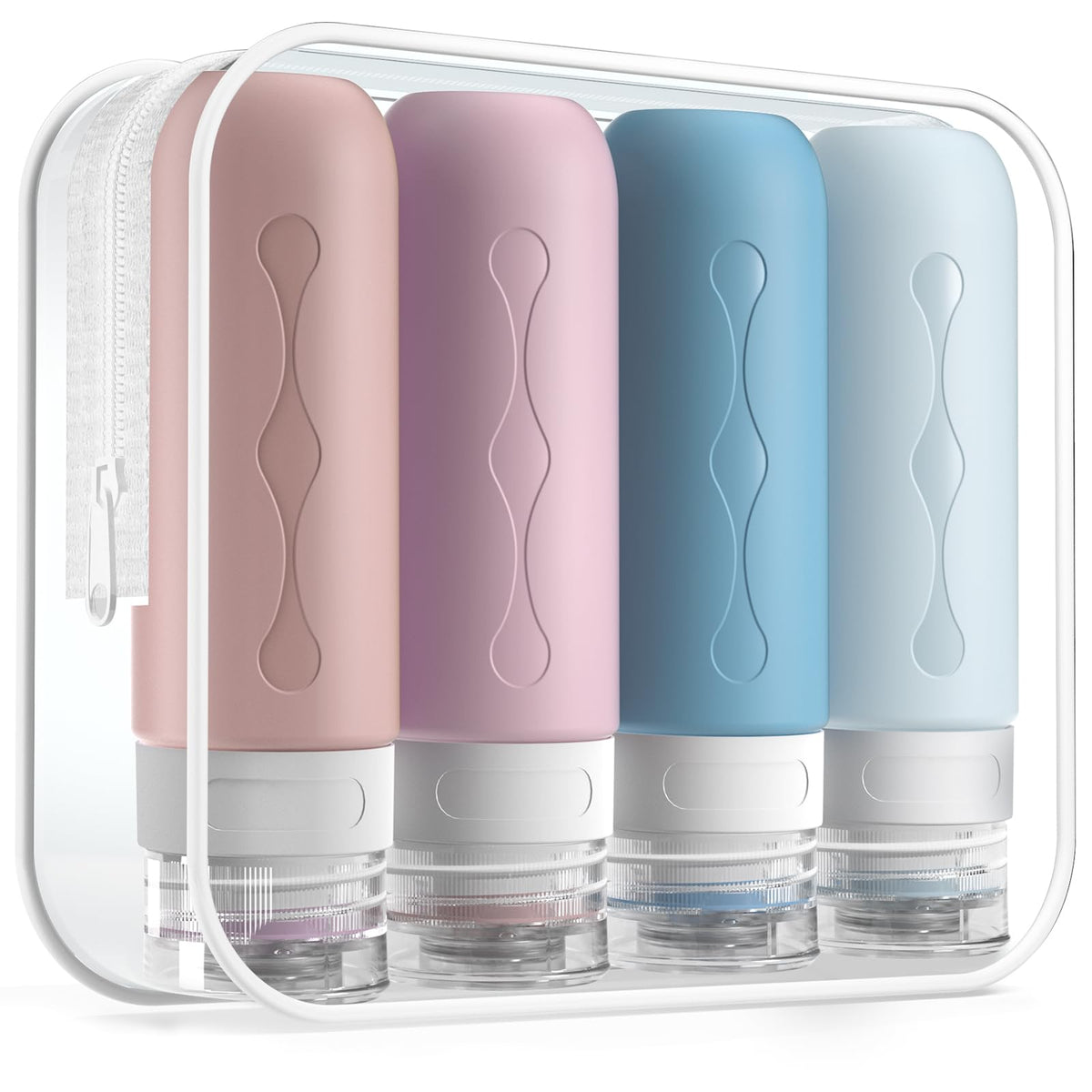 Gemice Travel Bottles for Toiletries, Tsa Approved, Travel Size Containers, BPA Free Leak Proof Tubs Refillable Liquid Accessories for Cometic Shampoo and Lotion Soap