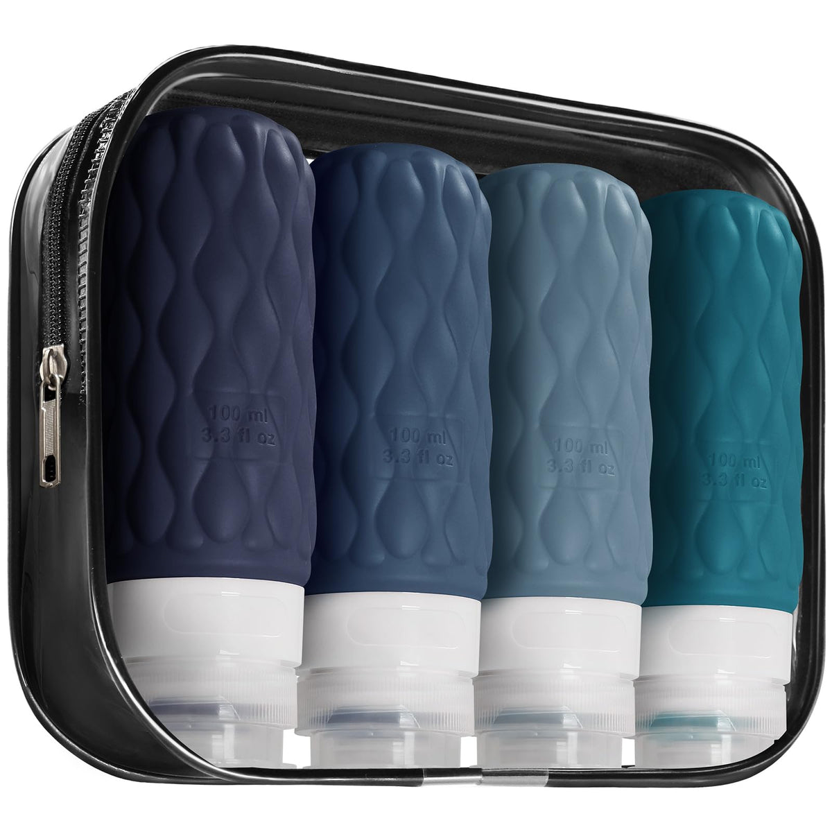 Travel Bottles for Toiletries Silicone Travel Size Containers 3.4oz 1.7oz