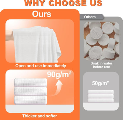 6Pcs Disposable Bath Towels: Thick, Absorbent. Travel Camping Gym Hotel Kit