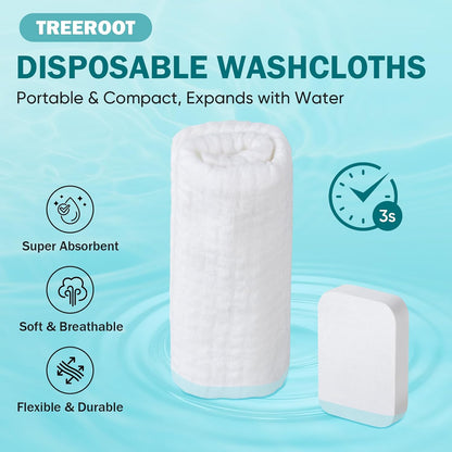 42PCS Disposable Washcloths for Adults, Compressed Towel Tablets for Travel