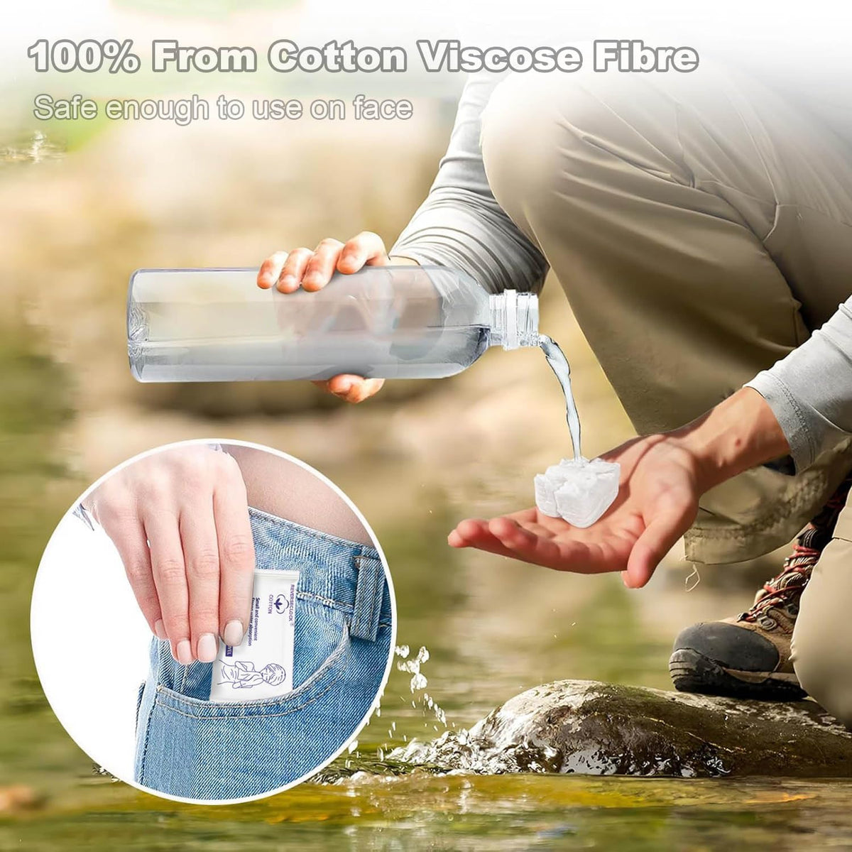 30 Pack Disposable Washcloths for Travel Compressed Towels Tablets