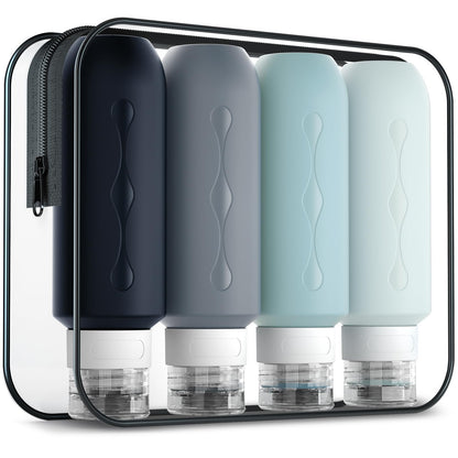 Gemice Travel Bottles for Toiletries, Tsa Approved, Travel Size Containers, BPA Free Leak Proof Tubs Refillable Liquid Accessories for Cometic Shampoo and Lotion Soap