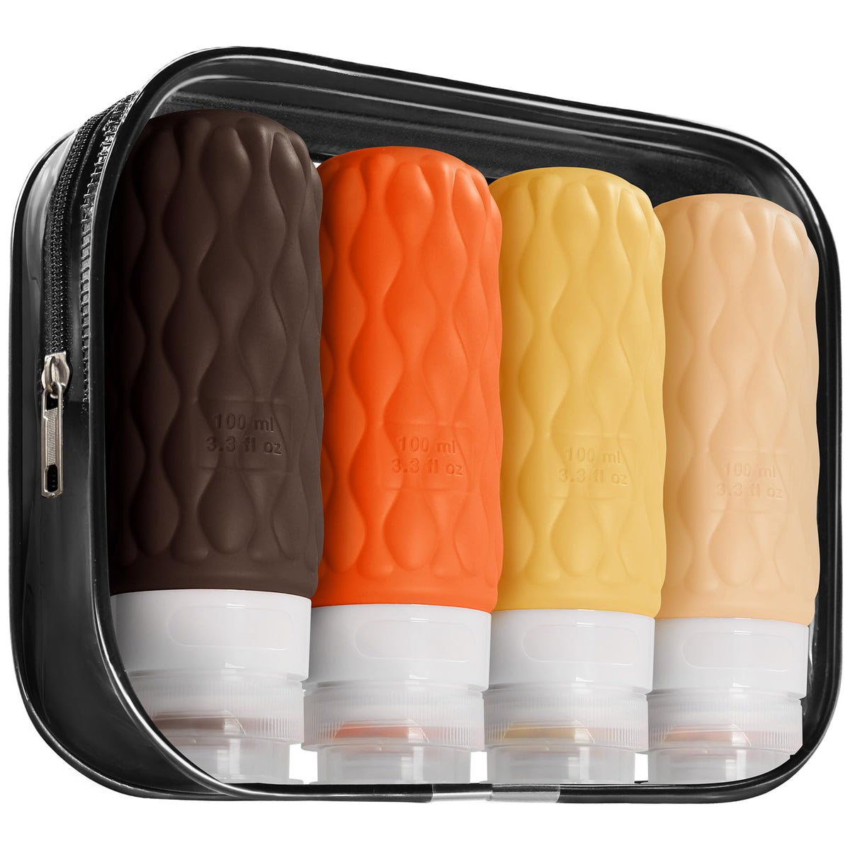 Travel Bottles for Toiletries Silicone Travel Size Containers 3.4oz 1.7oz