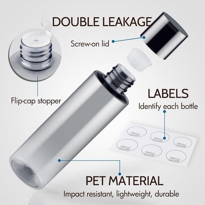 150ML/5OZ Travel Size Toiletries, 3 Pack Travel Size Containers