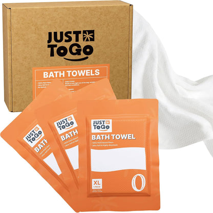 Disposable Bath Towels, 55 x 27.5 in, Vacuum Compressed, 3 Pack