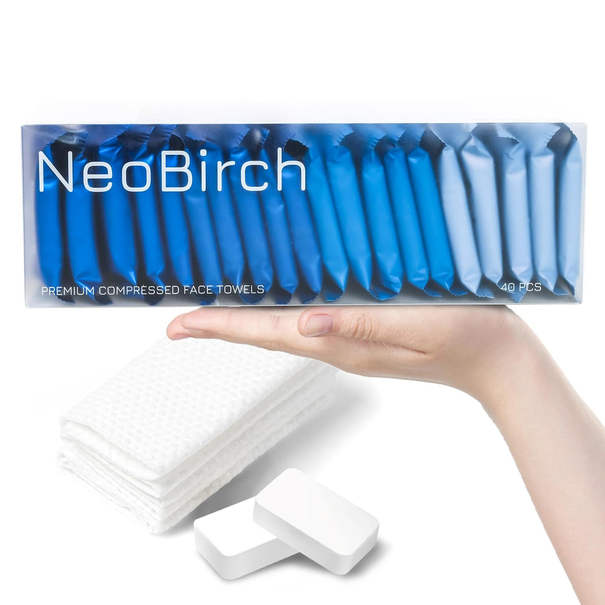 40Pcs Disposable Compressed Face Towels Tablets, Washcloths for Travel
