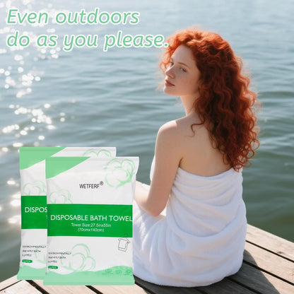 10 Pack Disposable Bath Towels Large 55"x27.5" Thick for Travel