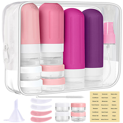 Travel Bottles for Toiletries 18Pack Containers Travel Size Toiletries