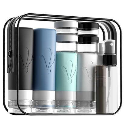 INSFIT 17 Pack Travel Bottles for Toiletries, TSA Approved 3oz 2oz Travel Size Toiletries, BPA Free Leak Proof Squeezable Silicone Tubes Travel Essentials for Shampoo Conditioner Lotion Soap