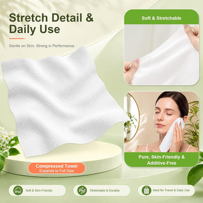 28Pcs Compressed Towels, Travel Washcloths & Face Towels