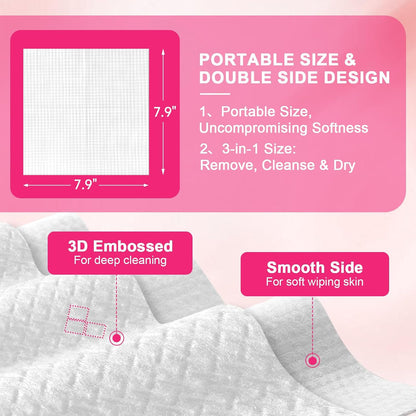FACEMADE 48 Count (4 Packs) Disposable Travel Towels