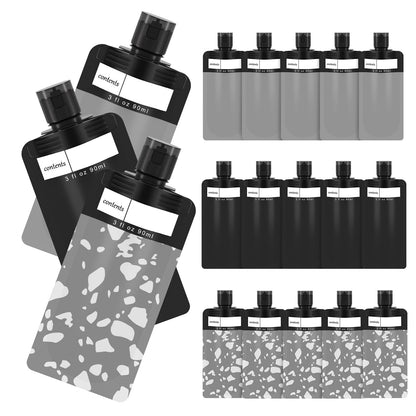 ANNOG 18Pk Travel Pouches for Toiletries, TSA Approved 3oz Leakproof Bags
