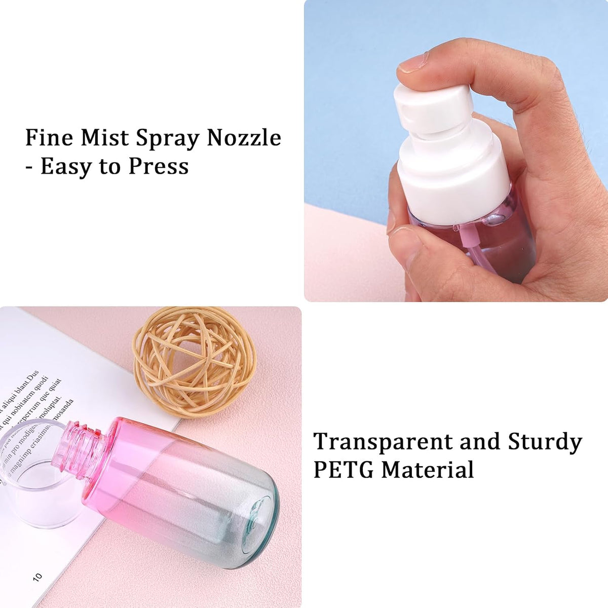 Cosywell Travel Spray Bottle TSA Approved 2oz 3 PCS Fine Mist Spray Bottles