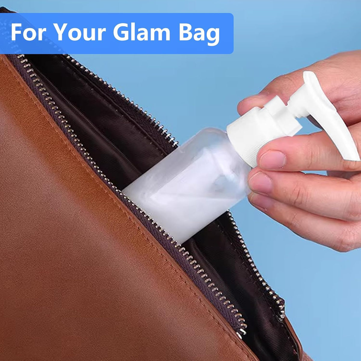 DTDNZKN 4 Pack 3.4 Oz (100ml) TSA Approved Travel Pump Bottles