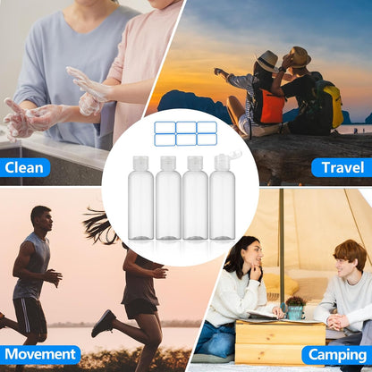 DTDNZKN 4 Pack 3.4 Oz (100ml) TSA Approved Travel Bottles for Toiletries