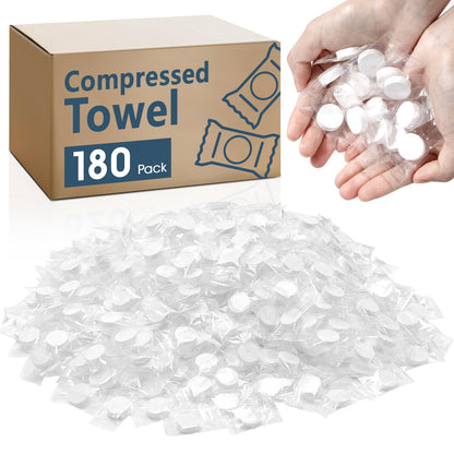 180 Pcs Compressed Towel, Mini Compressed Towel Tablets, Camping Towel