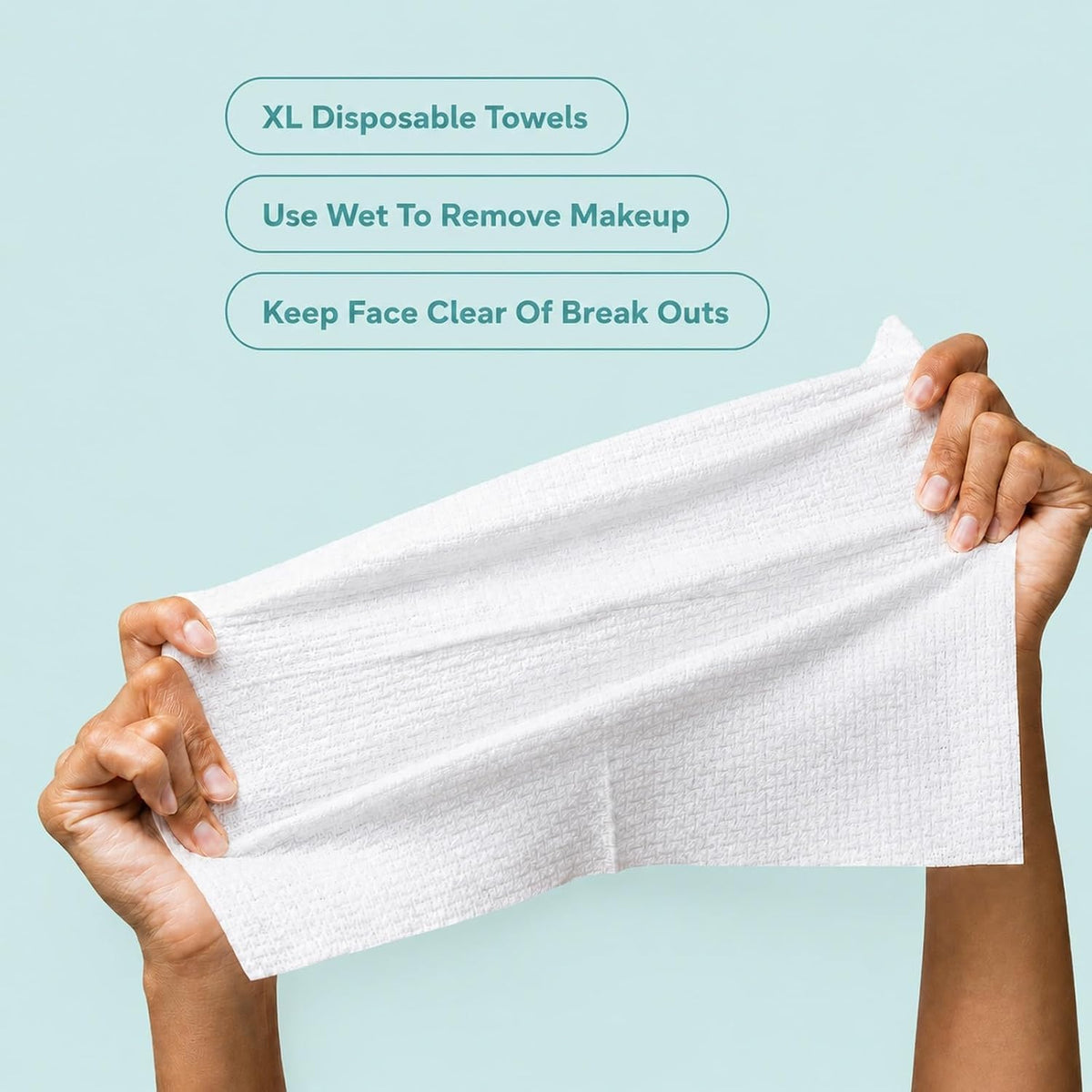 Buttah Skin Disposable Face Towels, 24 Count – Extra Thick, Soft, Large Towels for Sensitive Skin, Travel, and Makeup Removal