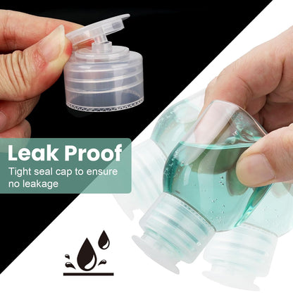 2 oz Travel Bottles, 6-Pack Wide-Mouth Leak Proof Containers