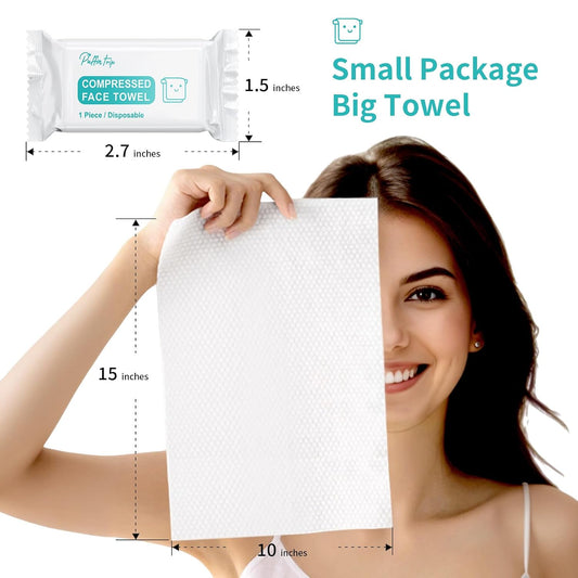 Disposable Compressed Face Towels 28PCS 15''x10'' Large Thick Coin Tissue