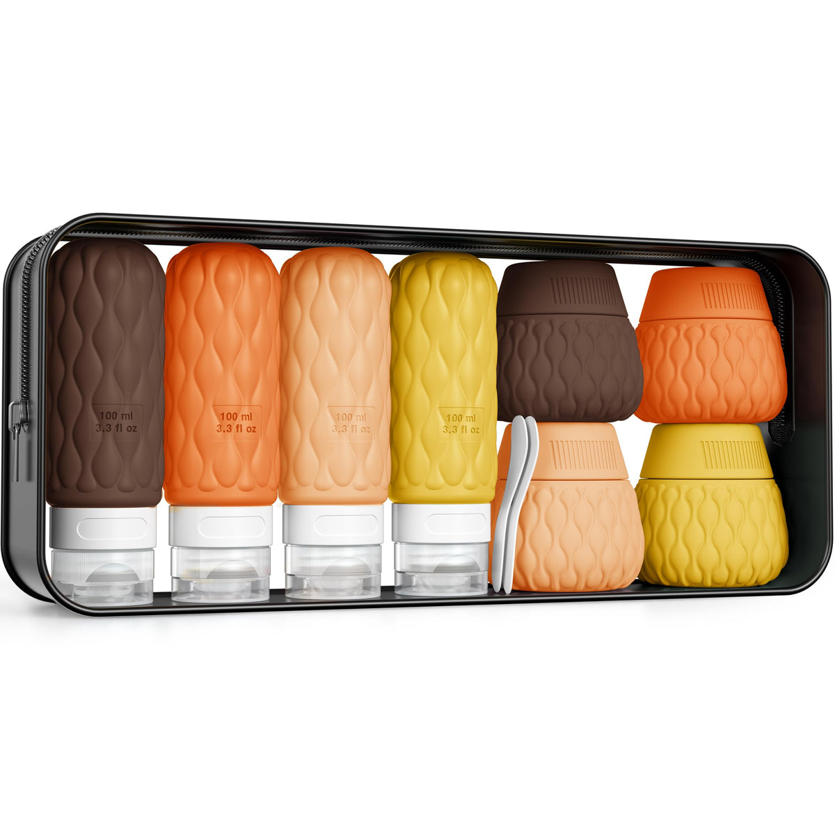 Travel Bottles for Toiletries Silicone Travel Size Containers 3.4oz 1.7oz