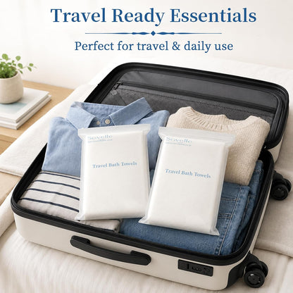 2 Pack (4 Pcs) 27''x54'' Portable Bath Towels for Travel