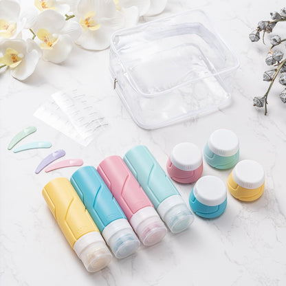 15 Pack Travel Bottles for Toiletries,Silicone Toiletry Containers,Colorful