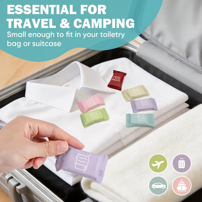 42PCS Disposable Washcloths for Adults, Compressed Towel Tablets for Travel