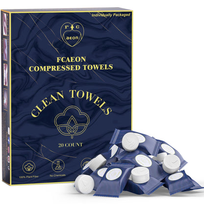 Compressed Towel Tablets, 100 Count Disposable Washcloths for Travel