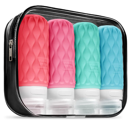 Travel Bottles for Toiletries Silicone Travel Size Containers 3.4oz 1.7oz